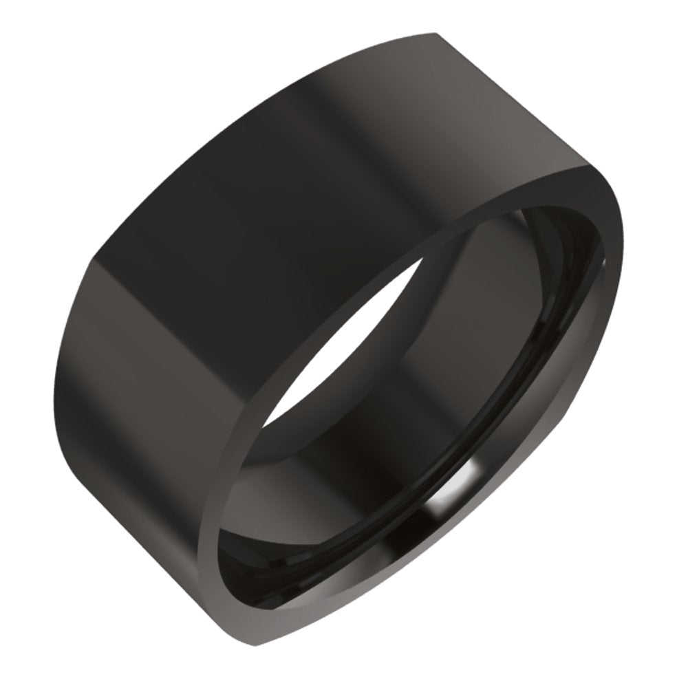 Zirconium 8 mm Comfort-Fit Square Band Size 7
