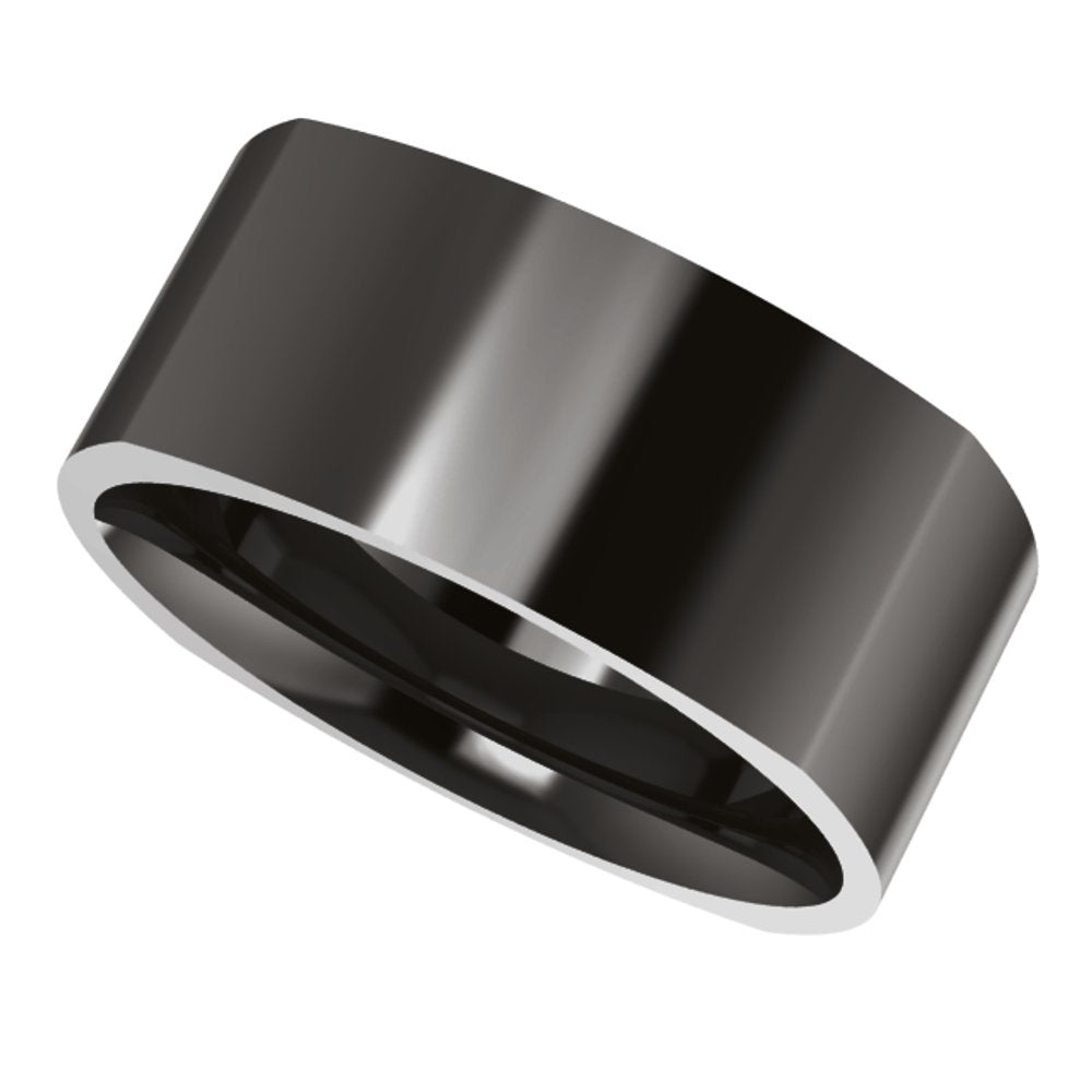 Zirconium 8 mm Comfort-Fit Square Band Size 7