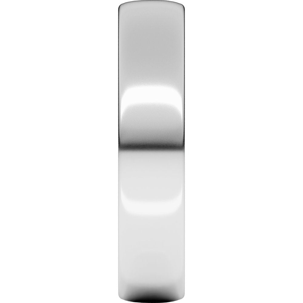 10K White 5 mm Comfort-Fit Lightweight European-Style Band Size 10.5