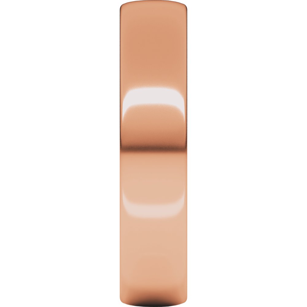 18K Rose 5 mm Lightweight Comfort-Fit European-Style Band Size 8.5