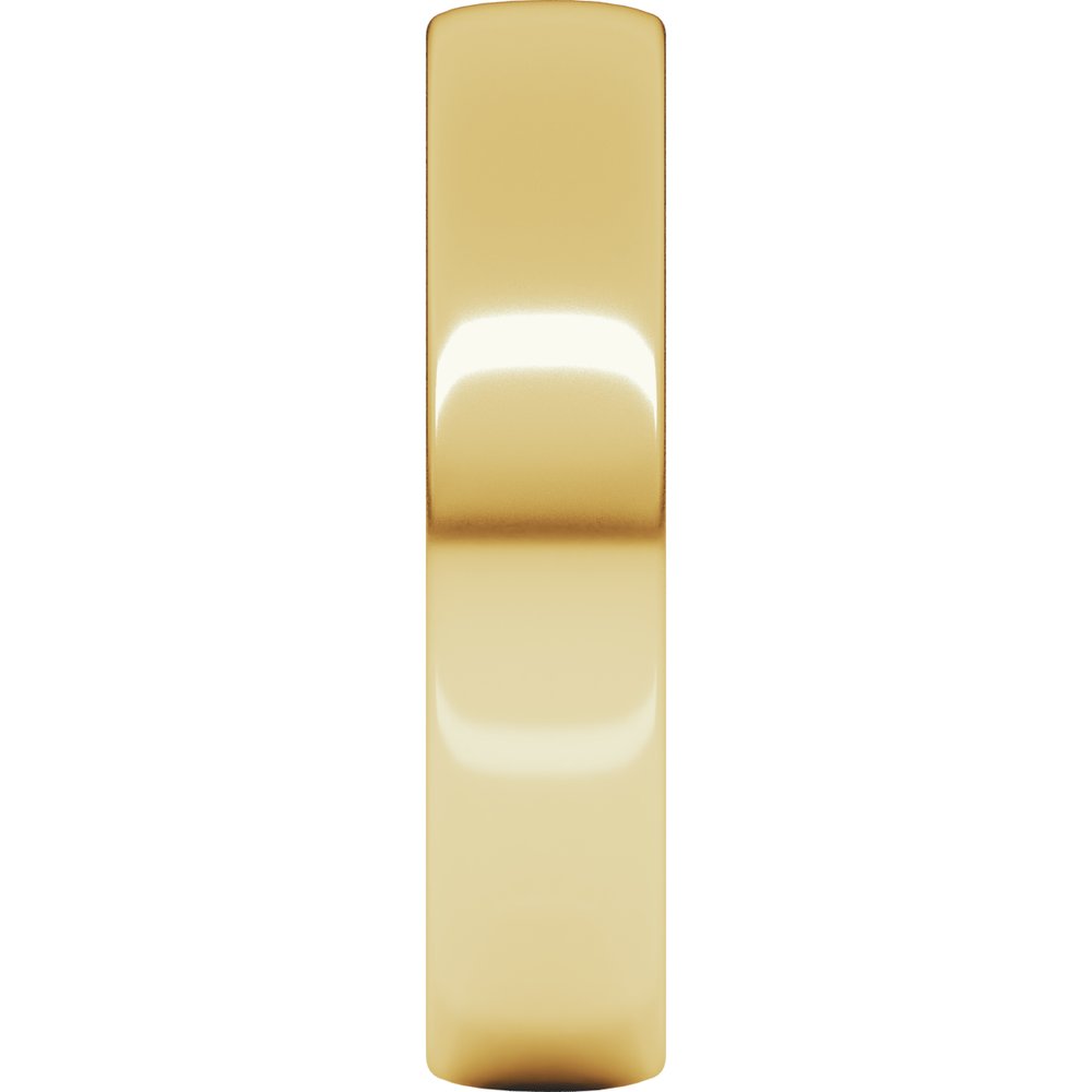 14K Yellow Gold 5 mm Lightweight Comfort-Fit European-Style Band Size 6