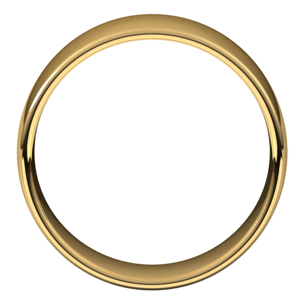 14K Yellow 9 mm Lightweight Comfort-Fit European-Style Band Size 7.5
