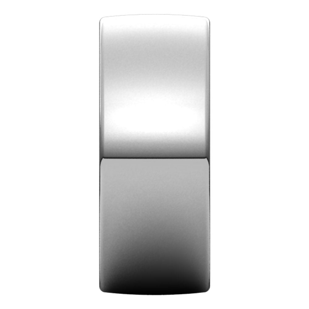 14K White Gold 9 mm Lightweight Comfort-Fit European-Style Band Size 8