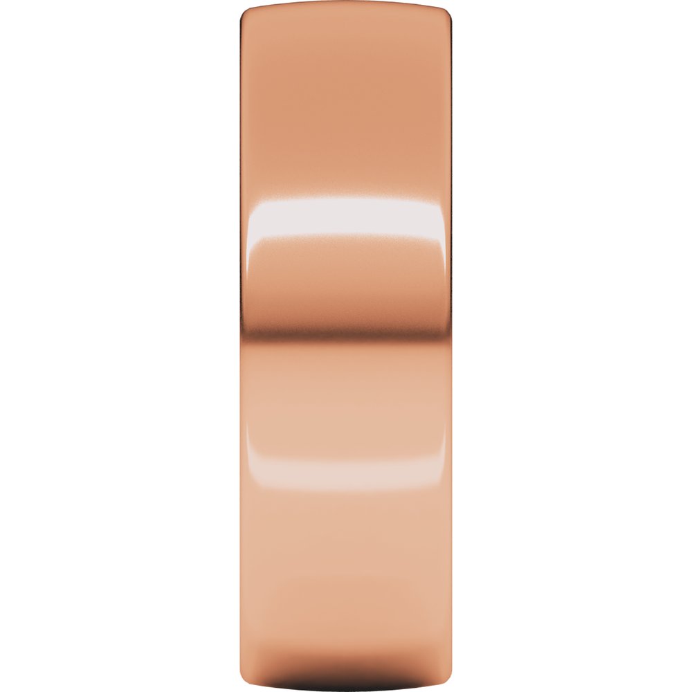 14K Rose 7 mm Lightweight Comfort-Fit European-Style Band Size 7