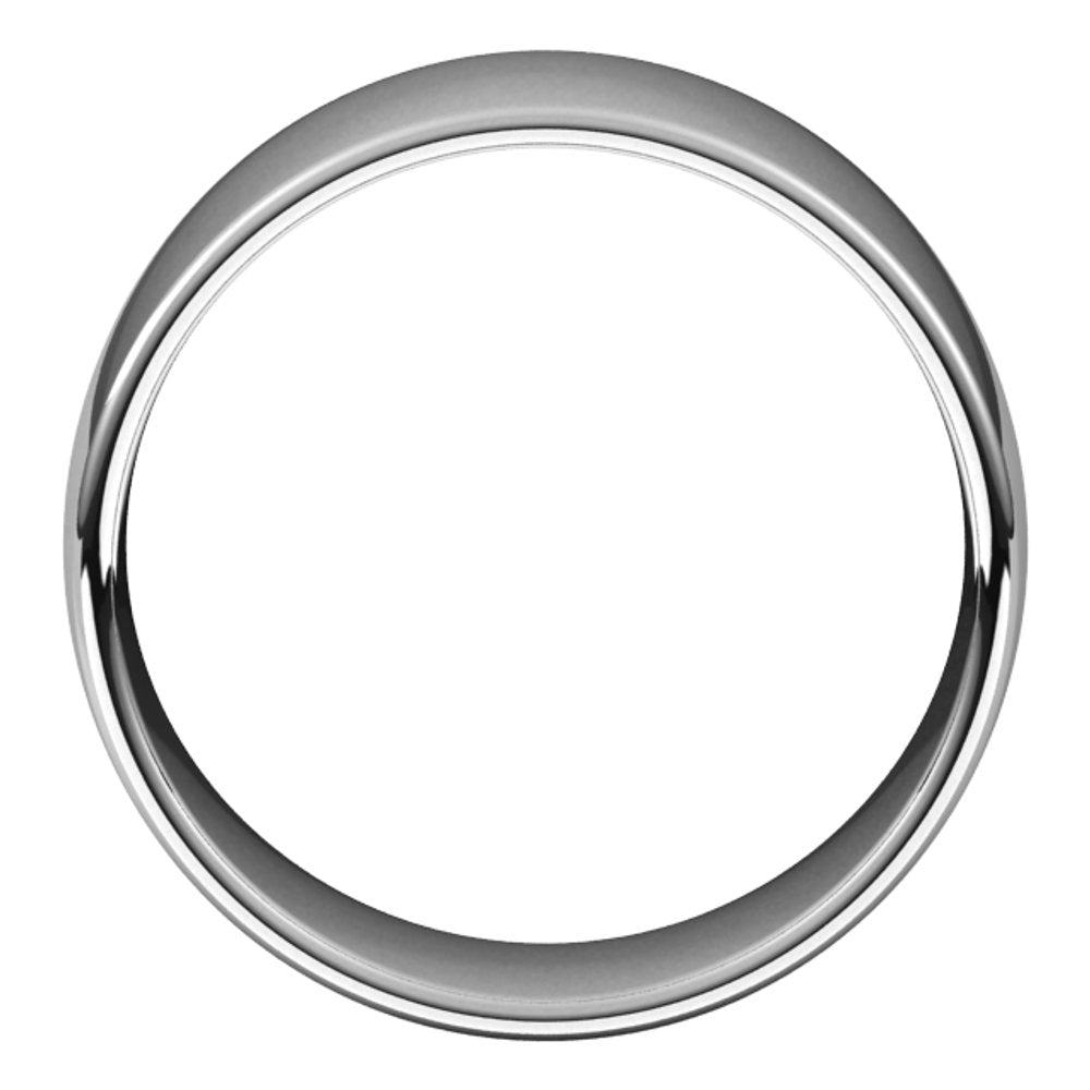 Platinum 10 mm Lightweight Comfort-Fit European-Style Band Size 10.5