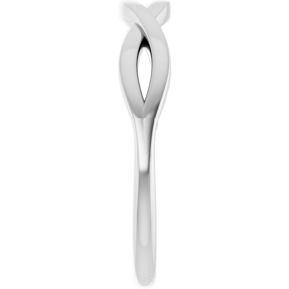 14K White Gold Twisted Ring