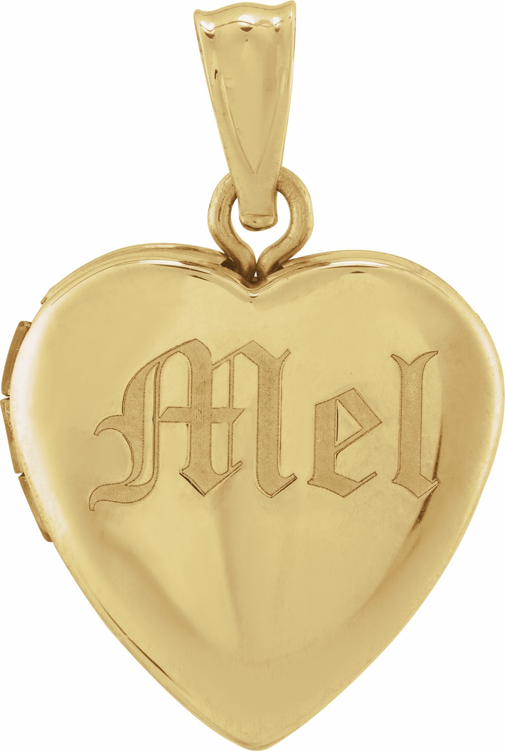 14K Yellow Gold Heart Locket