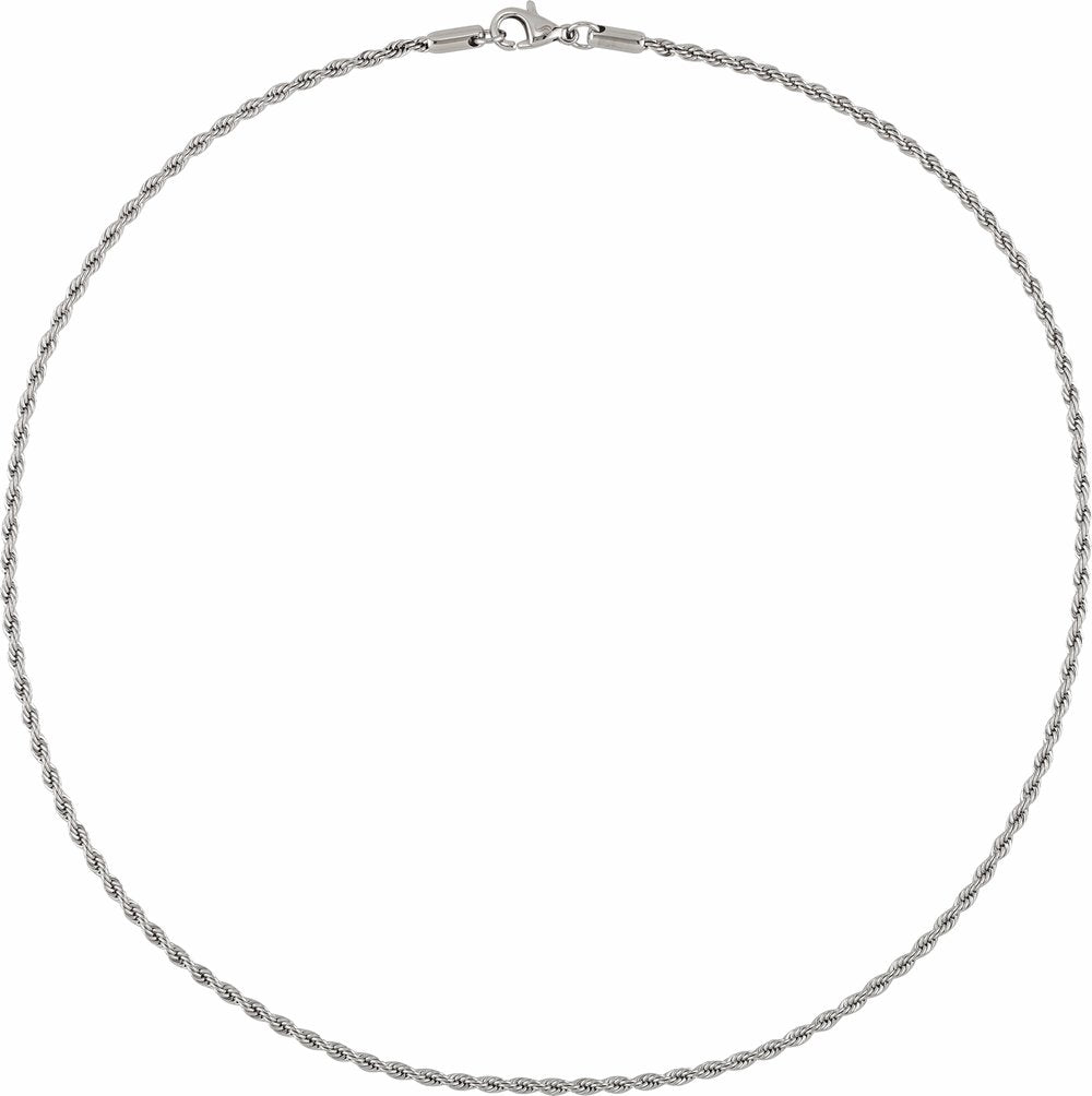 Stainless Steel 2.4 mm Rope 24" Chain
