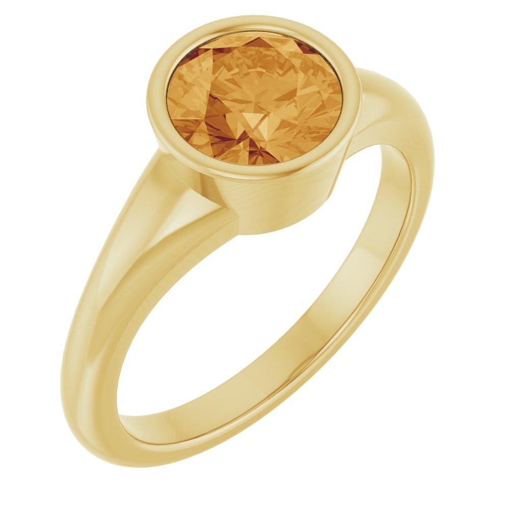 14K Yellow Natural Citrine Ring