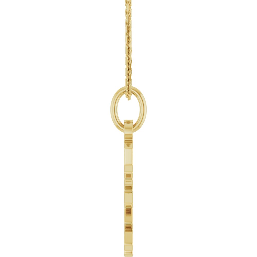 14K Yellow Gold Gothic Aries 18" Necklace