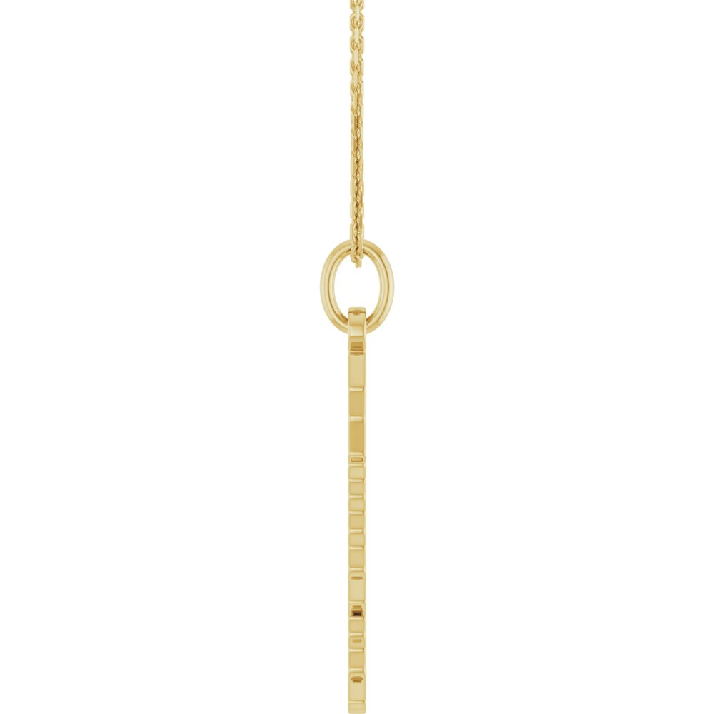 14K Yellow Gold Gothic Gemini 18" Necklace