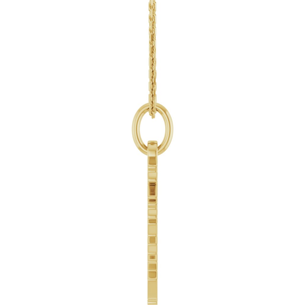 14K Yellow Gold Gothic Libra 18" Necklace