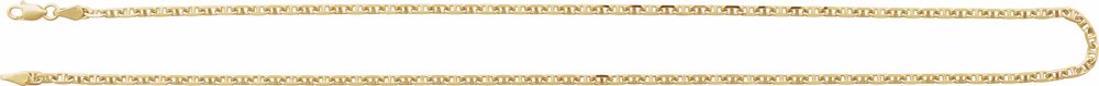 14K Yellow Gold 2.6 mm Diamond-Cut Anchor 20" Chain