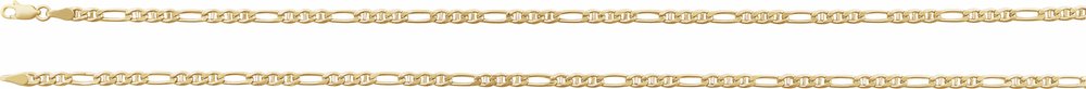 14K Yellow 3.95 mm Hollow Anchor 16" Chain