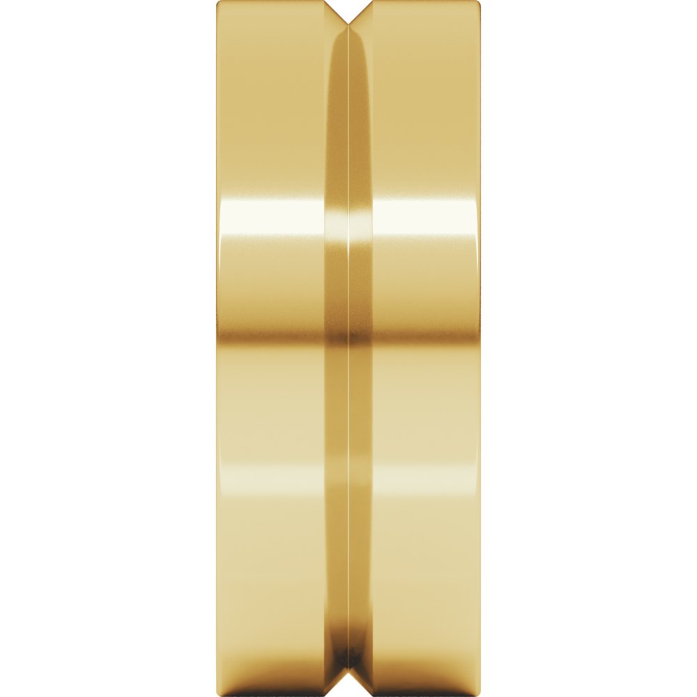 10K Yellow Gold 8 mm Grooved Comfort-Fit Flat Band Size 8.5