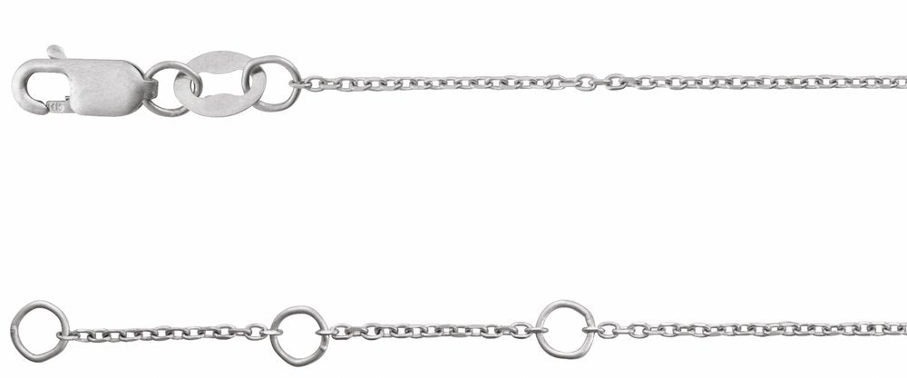 14K White Gold .04 CTW Natural Diamond Link 6 1/2-7 1/2" Bracelet