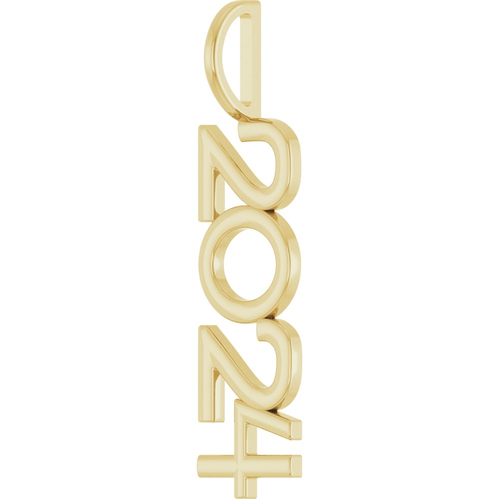 14K Yellow Gold 2024 Year Charm/Pendant