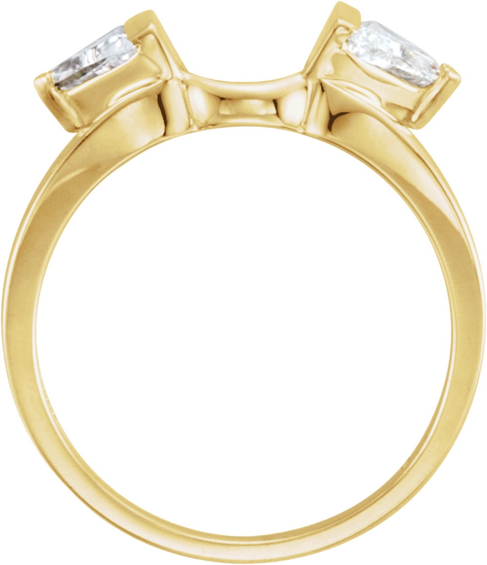 14K Yellow 3/8 CTW Natural Diamond Wrap-Style Ring Enhancer