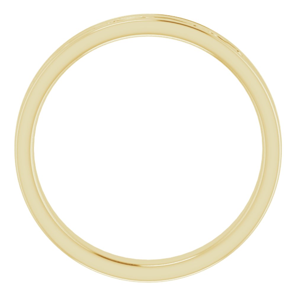 10K Yellow Gold 3.5 mm Floral Flat Band Size 8