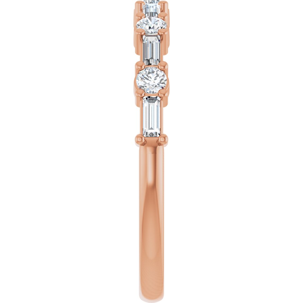 14K Rose 3/8 CTW Lab-Grown Diamond Anniversary Band