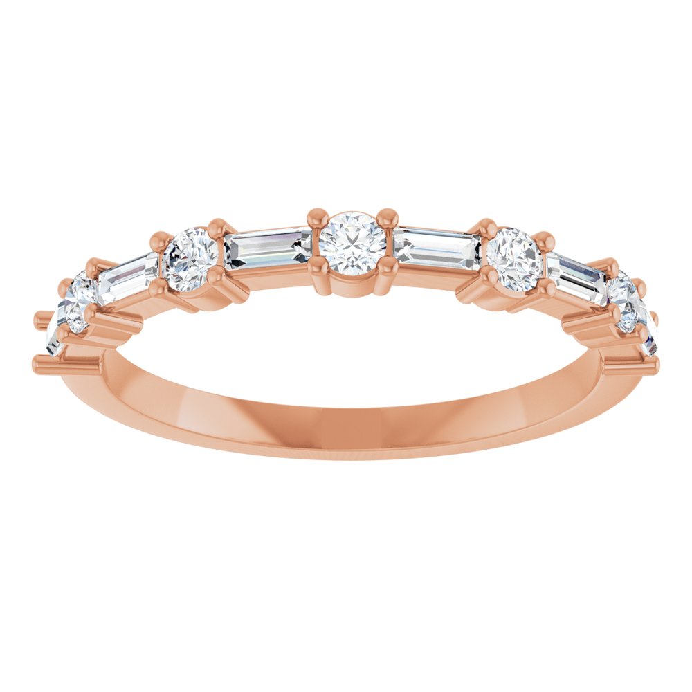 14K Rose 3/8 CTW Lab-Grown Diamond Anniversary Band