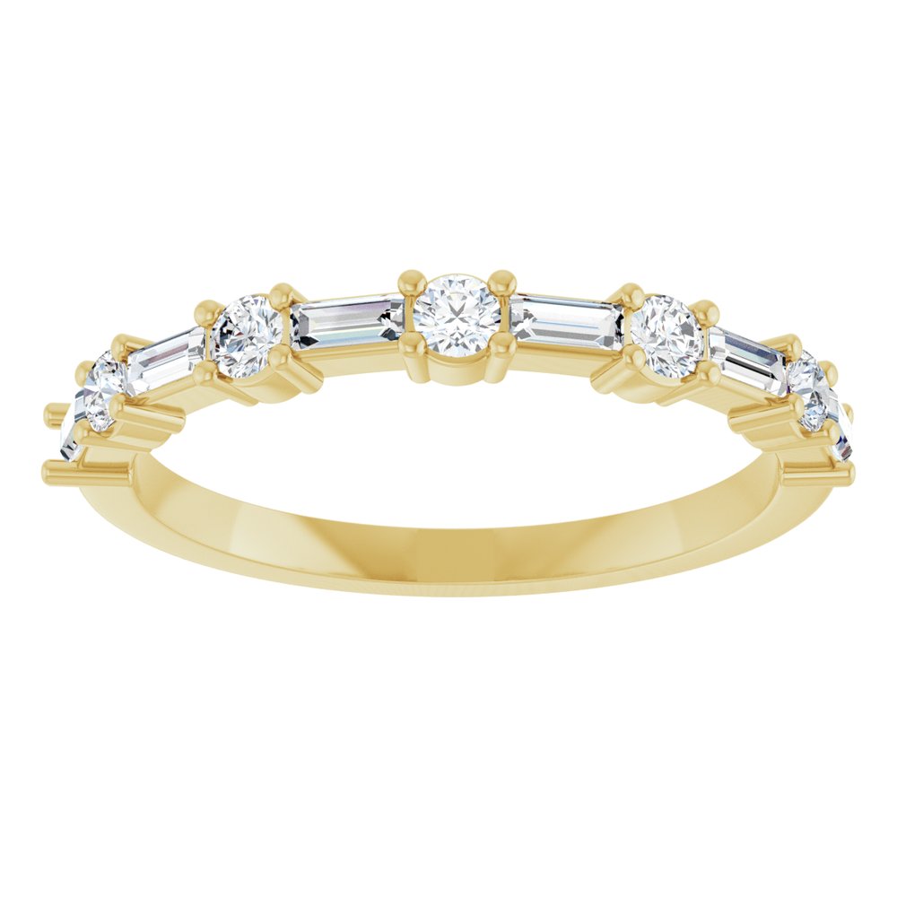 14K Yellow 3/8 CTW Natural Diamond Anniversary Band