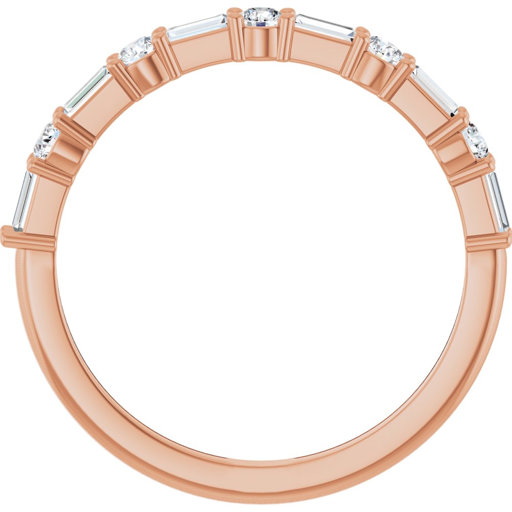 14K Rose 3/8 CTW Lab-Grown Diamond Anniversary Band