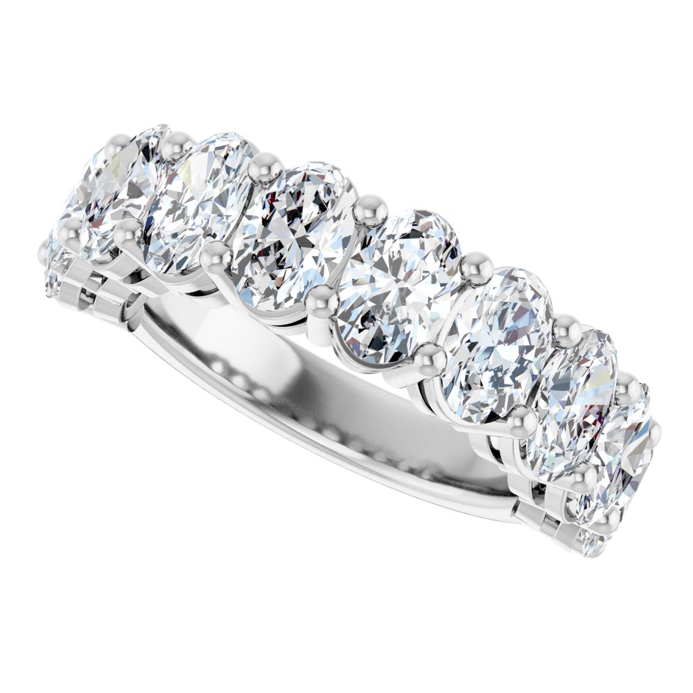 14K White Gold 4 CTW Lab-Grown Diamond Anniversary Band