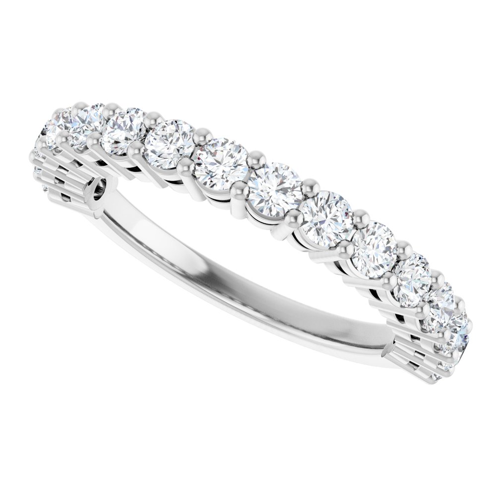 14K White Gold 1 CTW Lab-Grown Diamond Anniversary Band