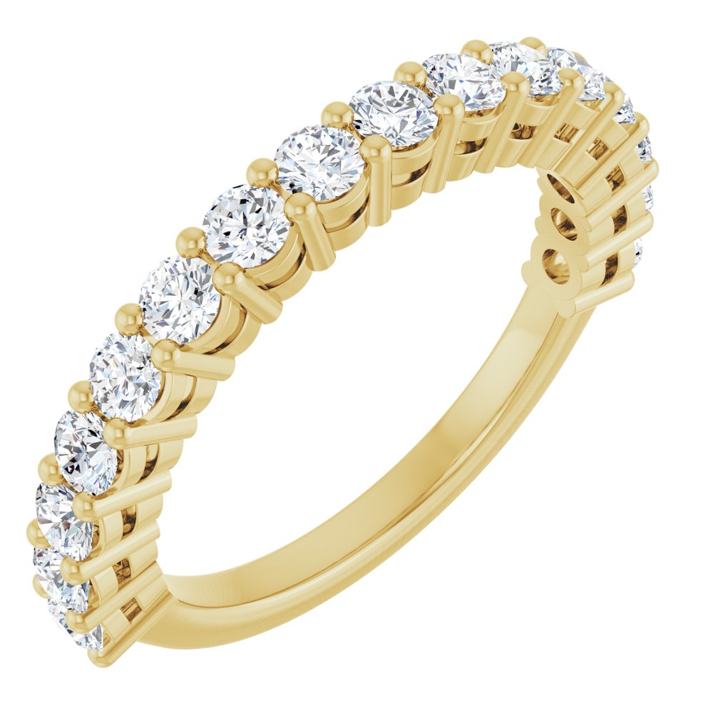 14K Yellow Gold 1 CTW Lab-Grown Diamond Anniversary Band