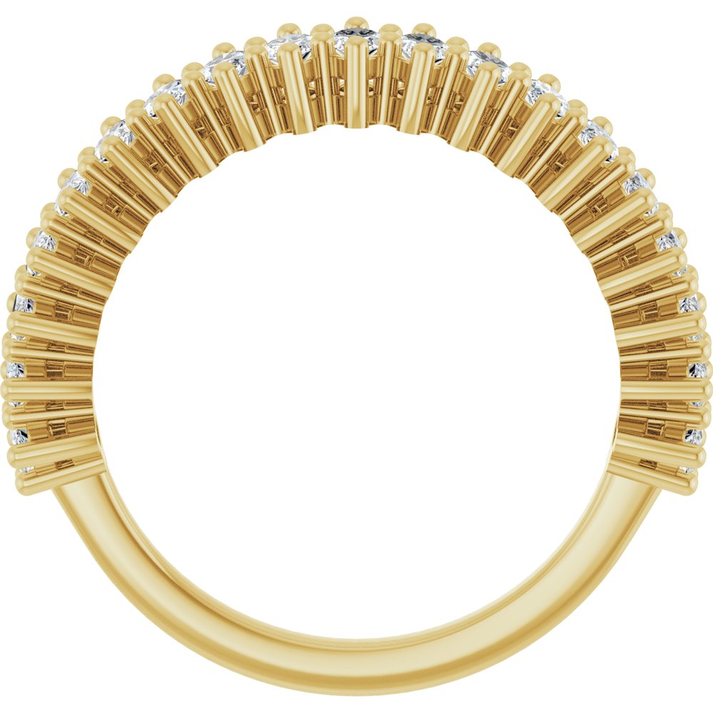14K Yellow Gold 1 1/5 CTW Lab-Grown Diamond Anniversary Band