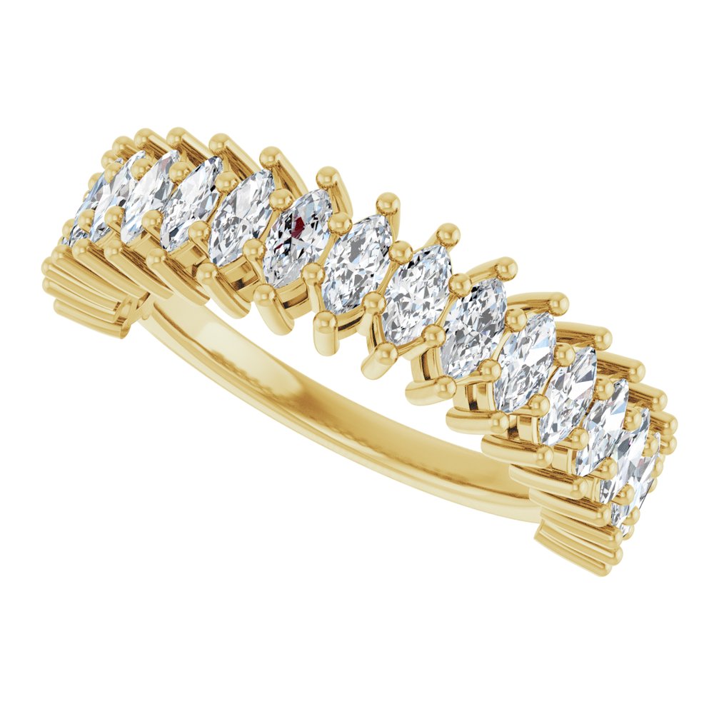 14K Yellow Gold 1 1/5 CTW Lab-Grown Diamond Anniversary Band