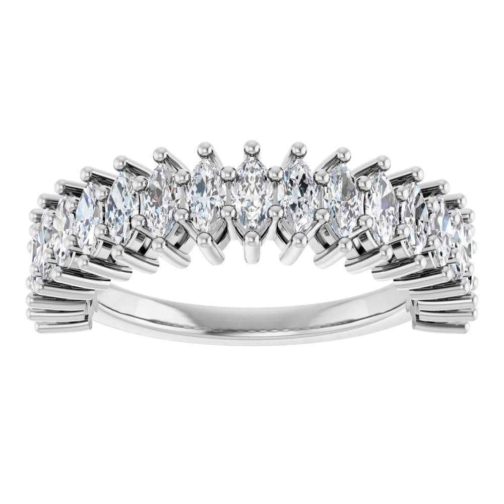 14K White Gold 1 1/5 CTW Lab-Grown Diamond Anniversary Band