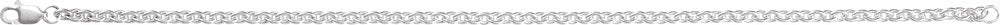 Sterling Silver 2.8 mm Cable 7" Chain