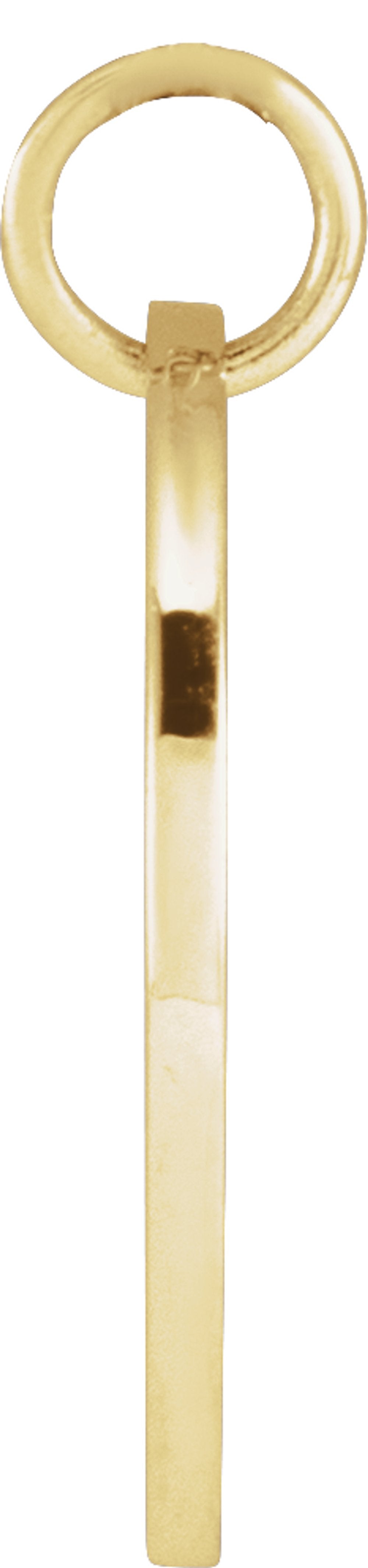 14K Yellow Gold Snow Drop January Birth Flower Pendant