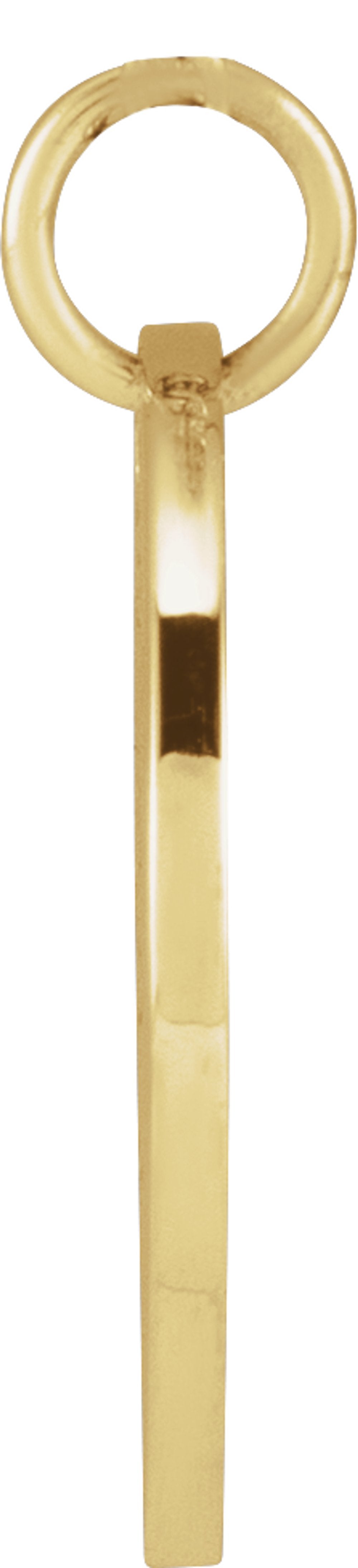 14K Yellow Poppy August Birth Flower Pendant