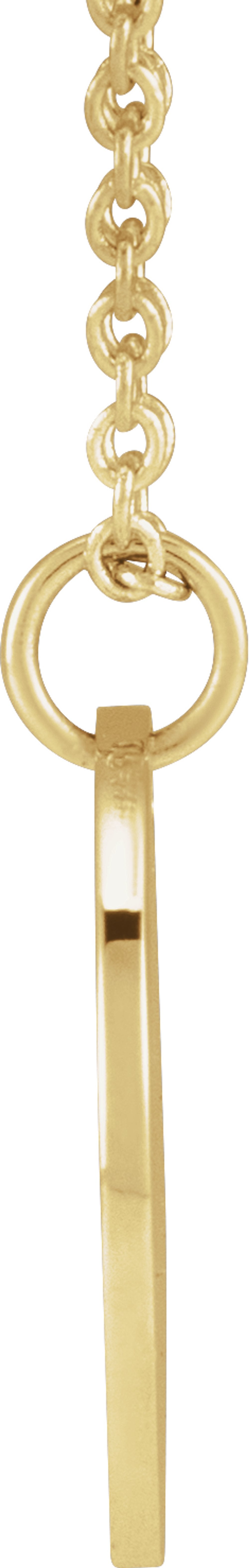 14K Yellow Gold Daffodil March Birth Flower 16-18" Necklace