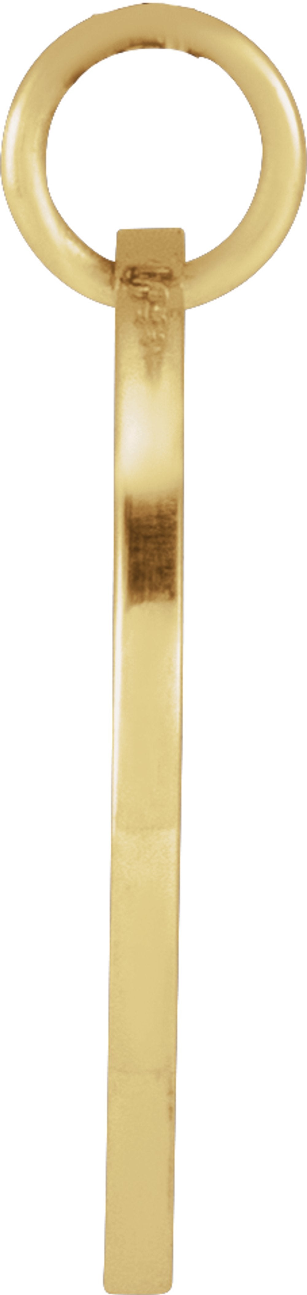 14K Yellow Waterlily July Birth Flower Pendant