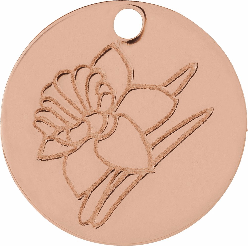 14K Rose March Daffodil Flower Dangle