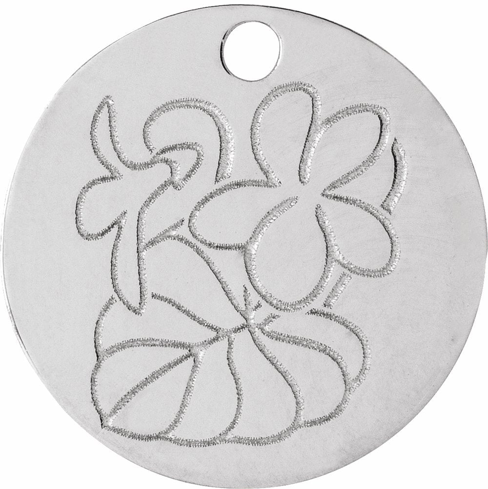 Sterling Silver February Violet Flower Dangle