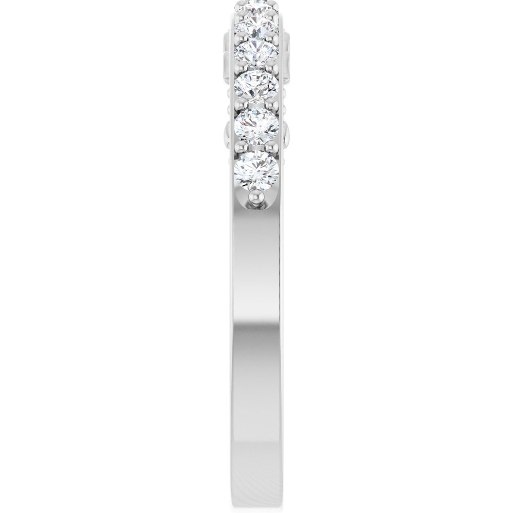 14K White 3/8 CTW Natural Diamond Anniversary Band