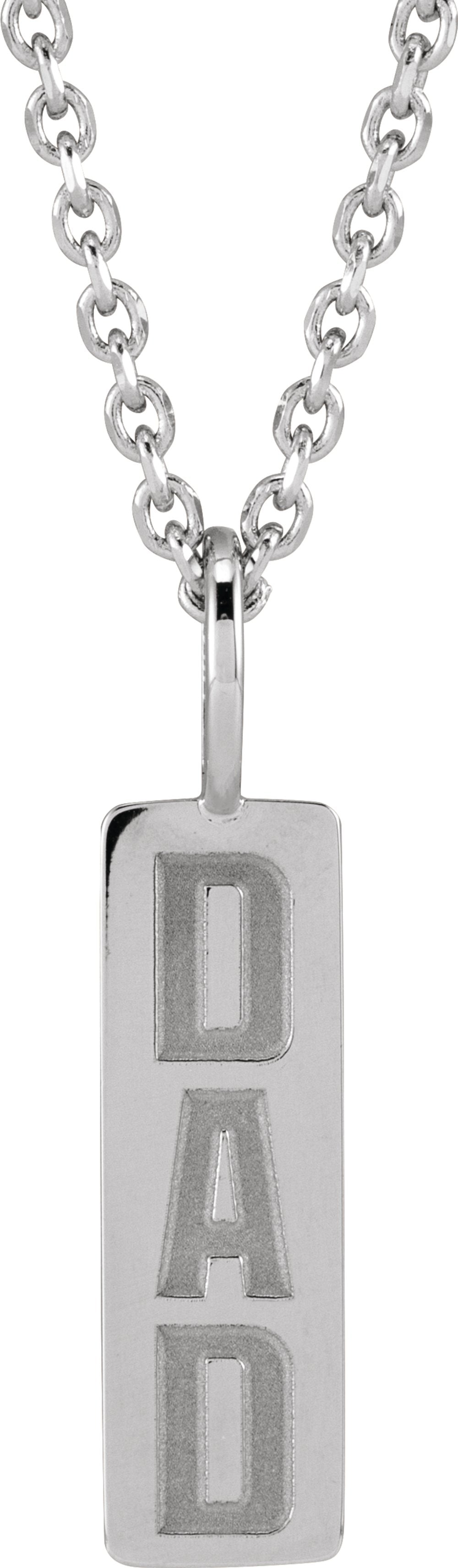 Sterling Silver Dad 20" Necklace