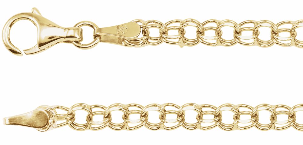 14K Yellow 3.75 mm Cable 7" Chain