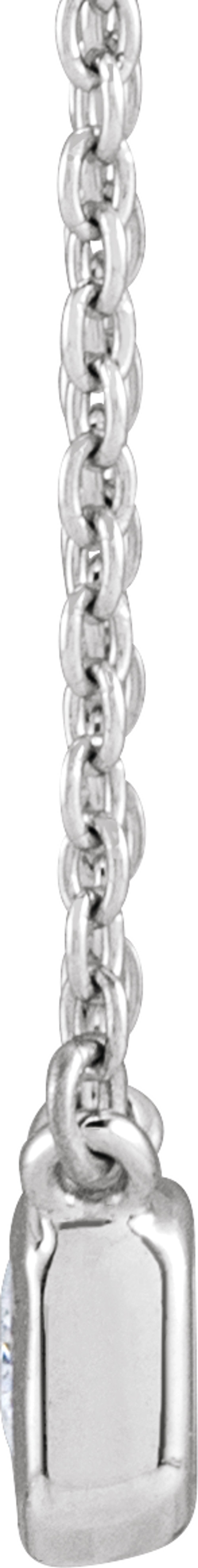 14K White Gold 1/2 CTW Lab-Grown Diamond Adjustable 16-18" Necklace