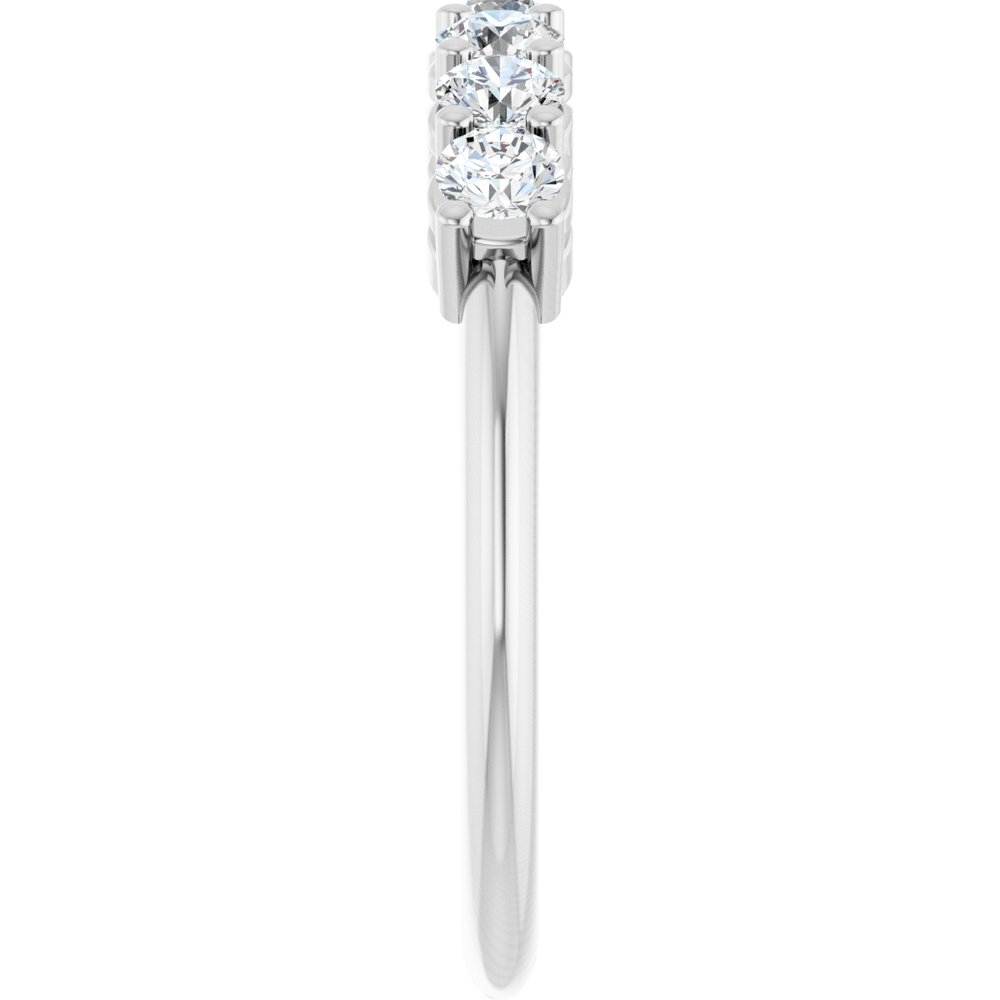 14K White 5/8 CTW Lab-Grown Diamond 7-Stone Anniversary Band