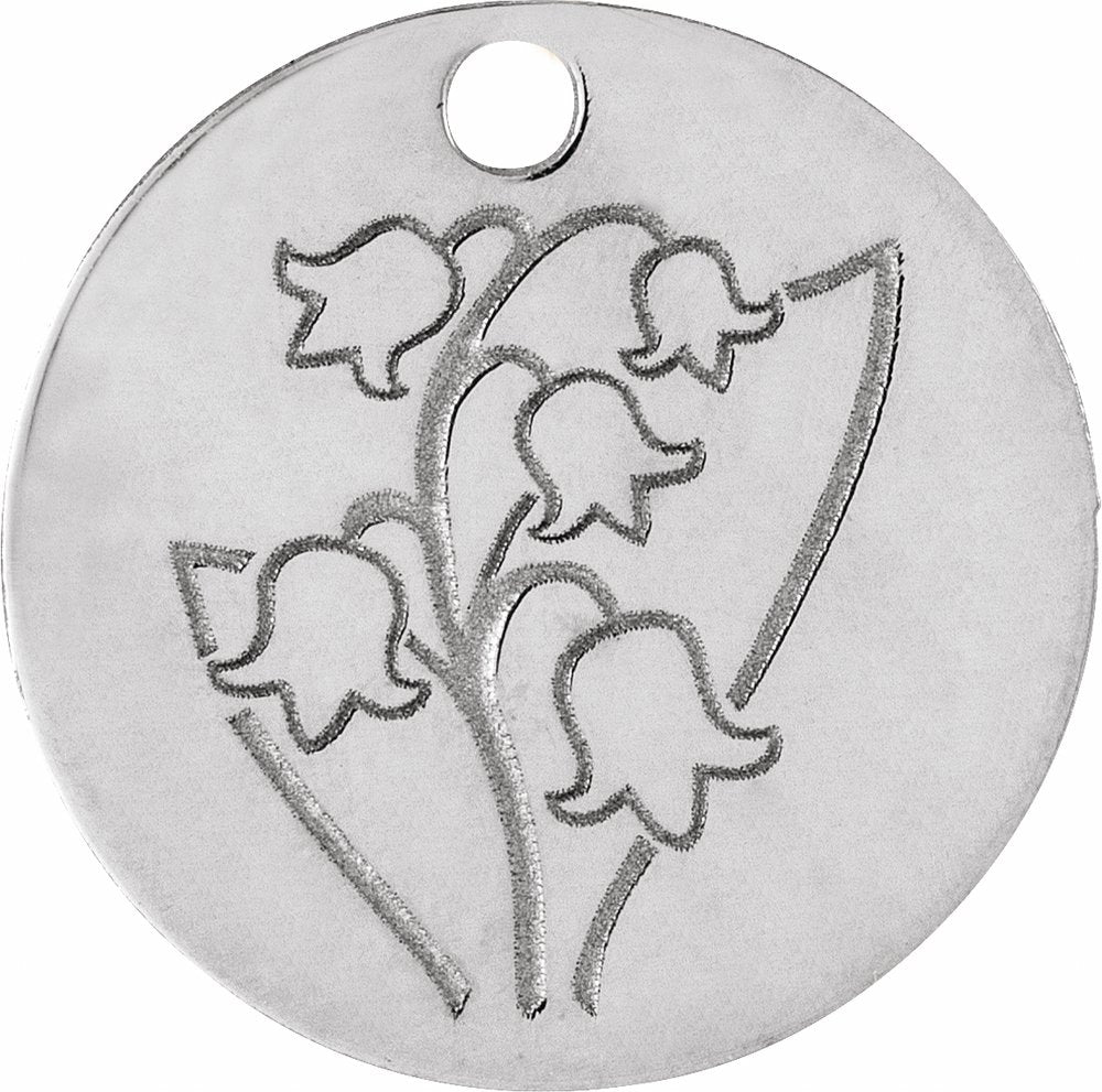 Sterling Silver May Lily of the Valley Flower Dangle