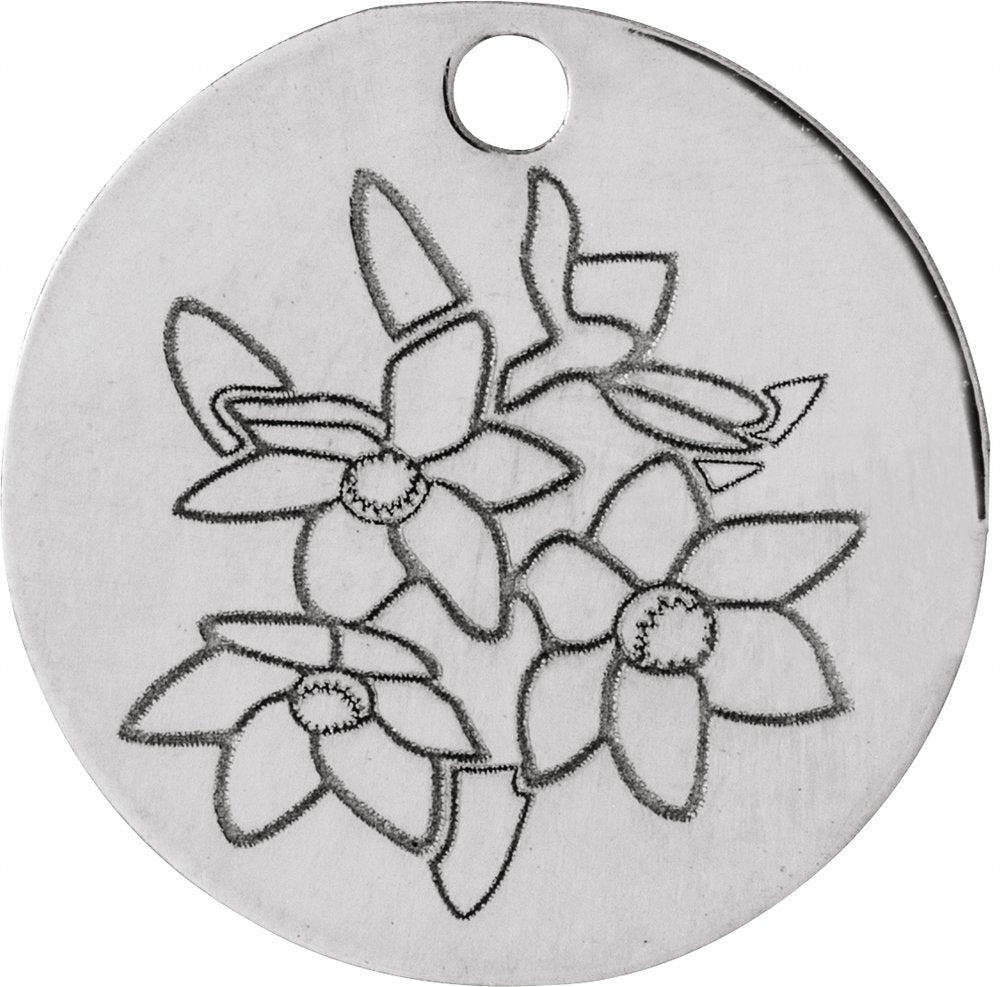 Sterling Silver December Narcissus Flower Dangle