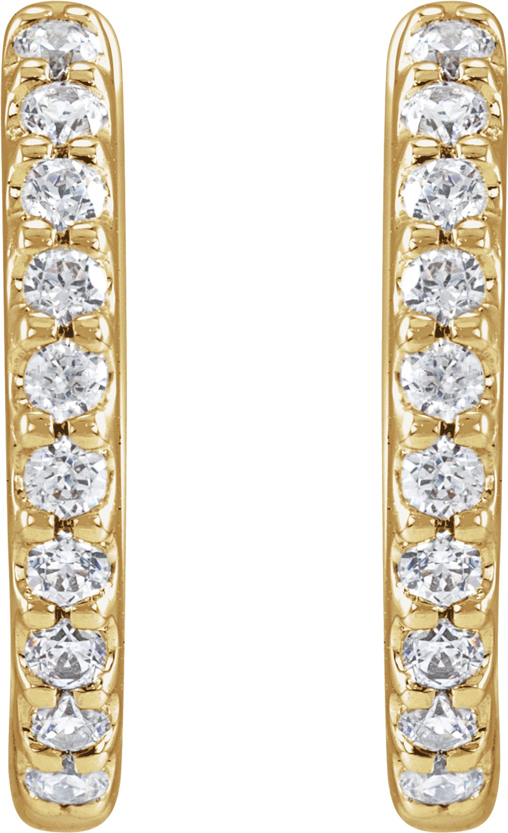 14K Yellow Gold 1/3 CTW Lab-Grown Diamond 12.6 mm Hoop Earrings