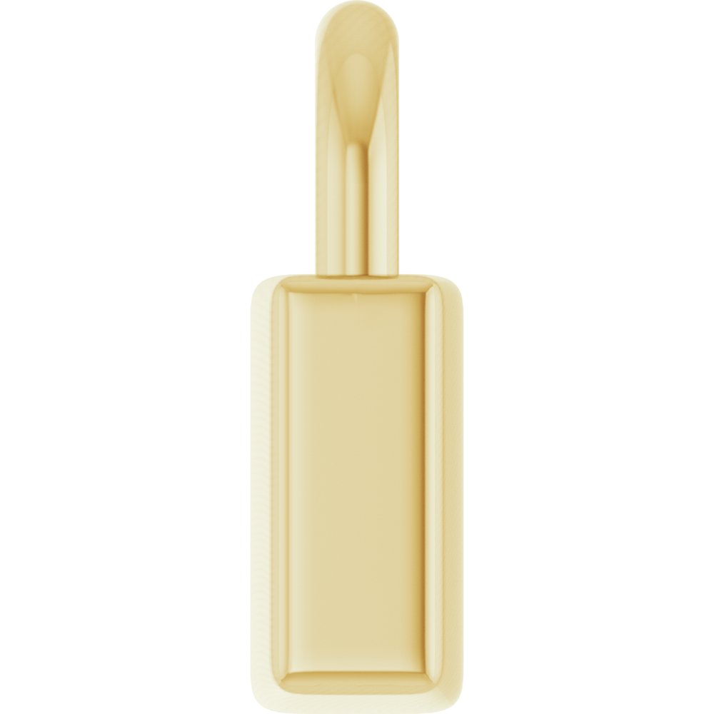 10K Yellow Gold Engravable Lock Pendant