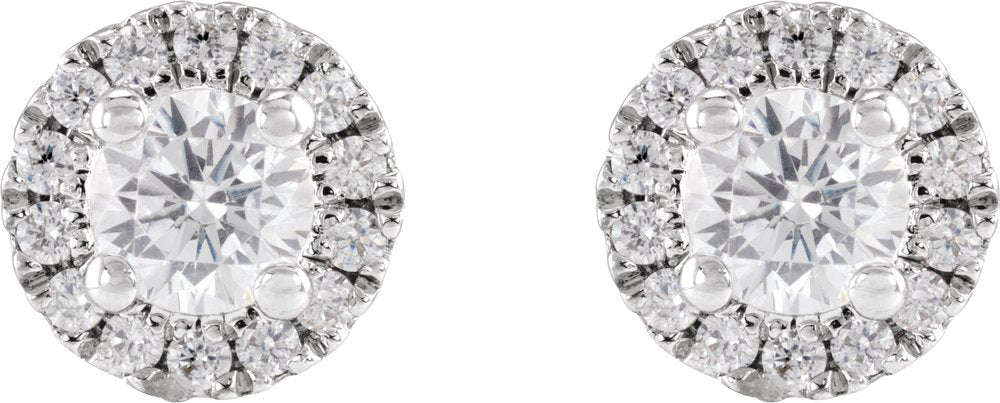 14K White Gold 1/2 CTW Lab-Grown Diamond Cocktail-Style Stud Earrings